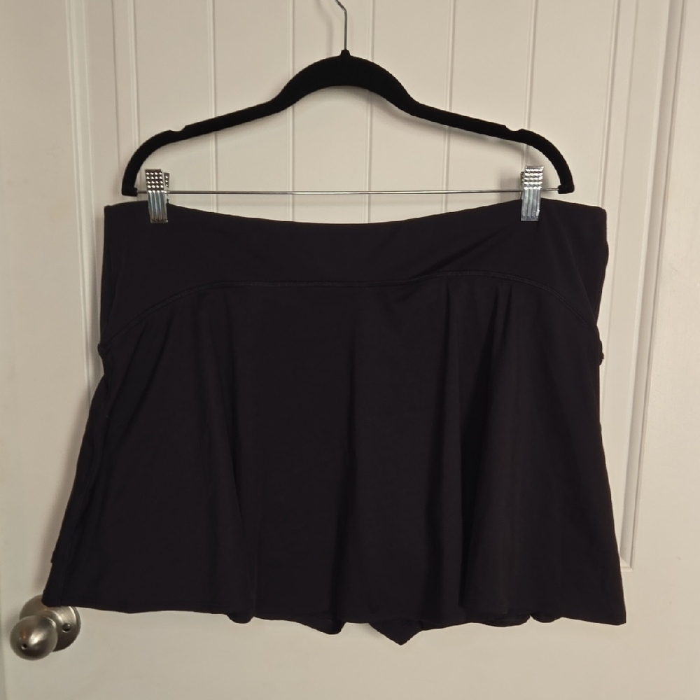 Old Navy Black Powersoft Skort XXL – Extra High Rise Go-Dry Activewear
